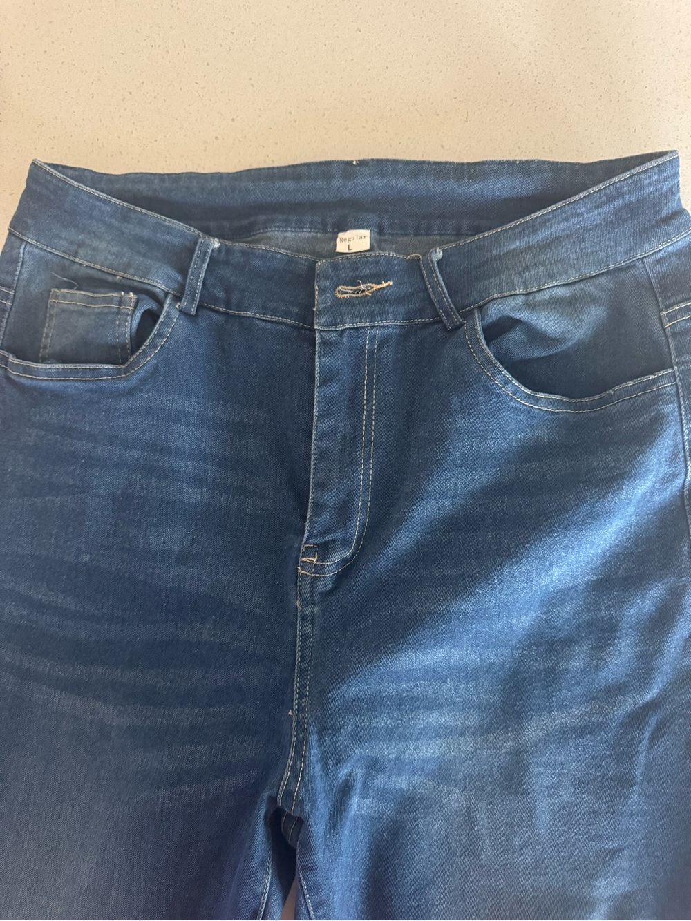 Women's Wide Leg Jeans in Vintage Blue - Picture 5 of 9
